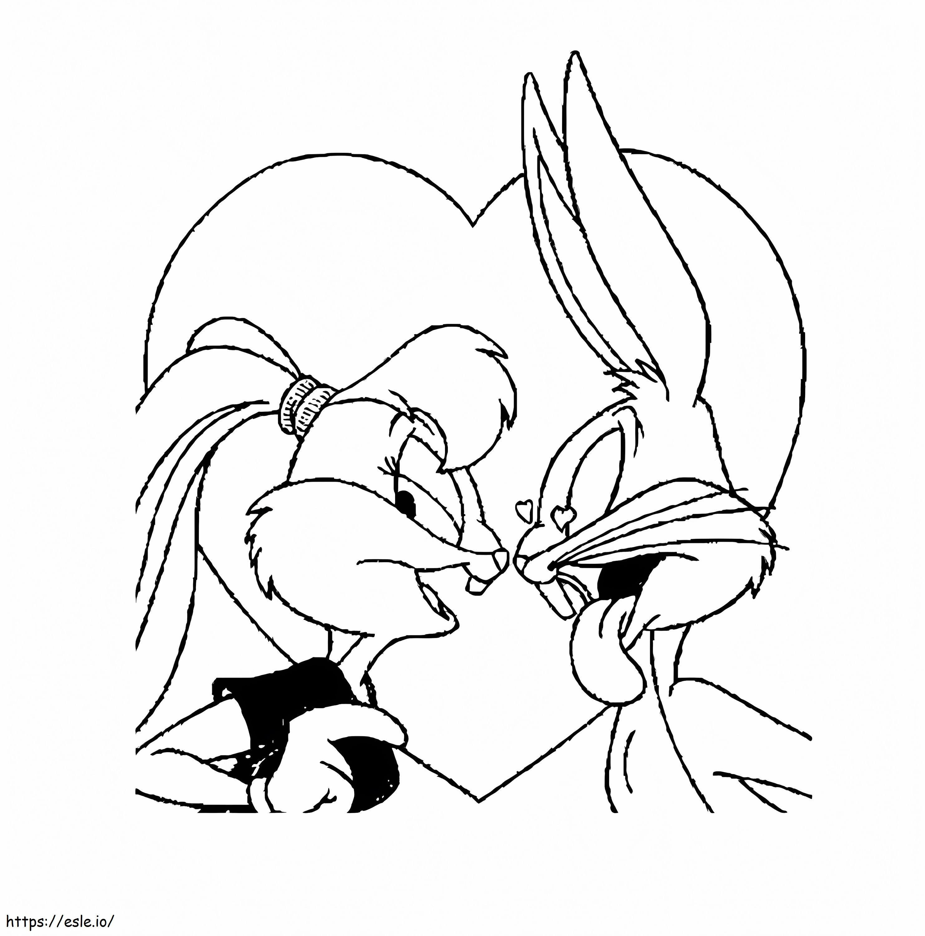 Bugs Bunny und Lola Amor ausmalbilder