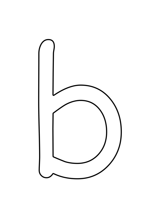 lower case b letter free printable