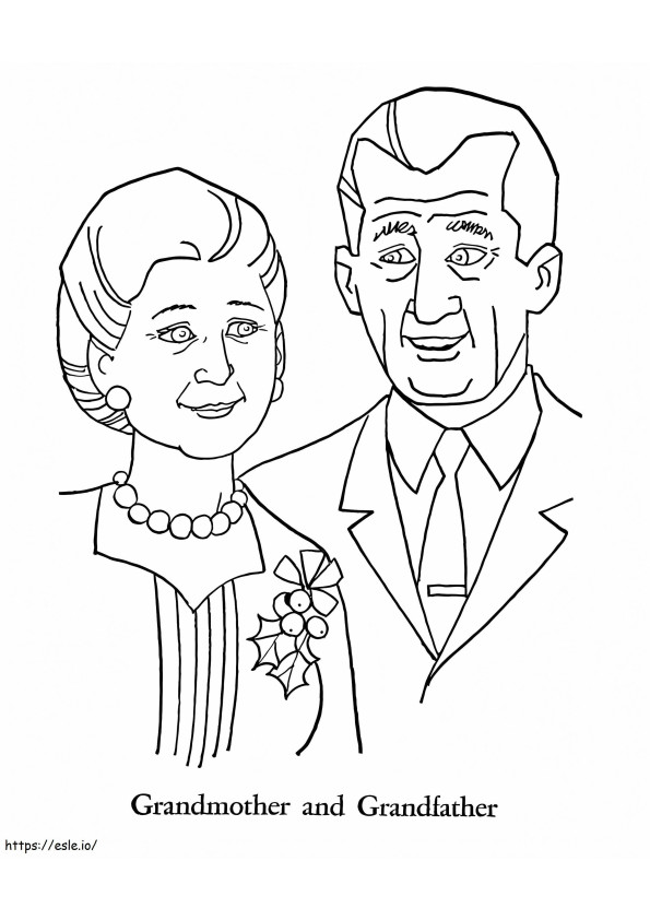 Grandmother And Grandfather coloring page
