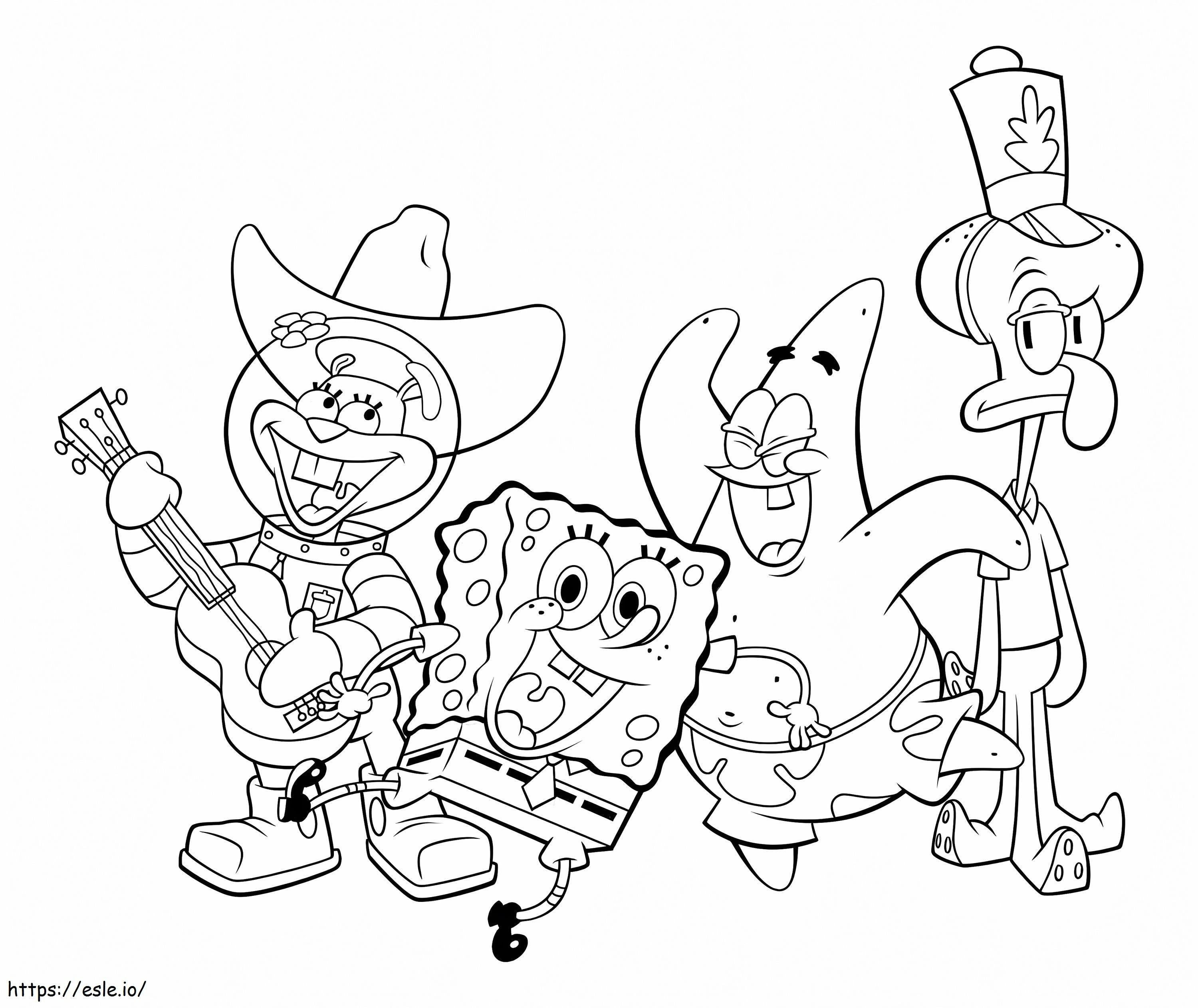 Spongebob Sandy Cheeks coloring page