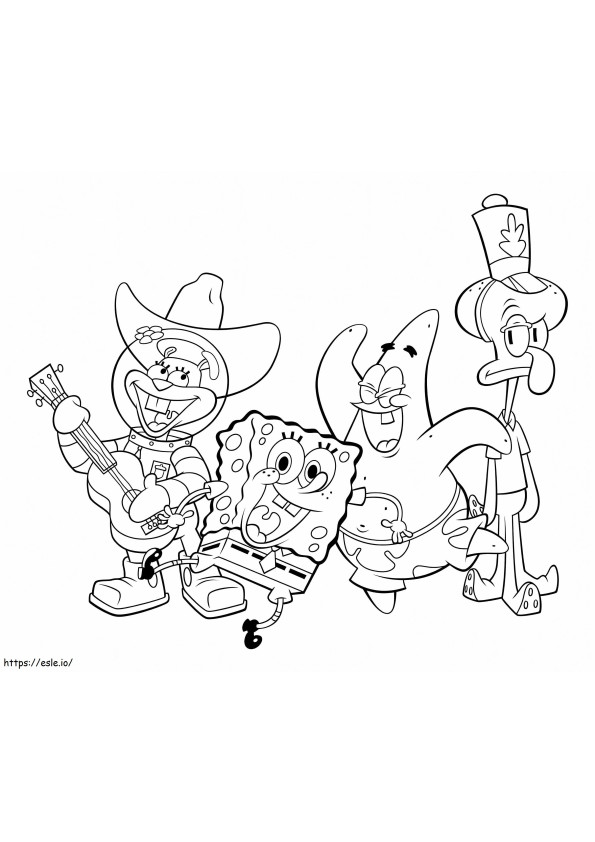 Spongebob Sandy Cheeks coloring page