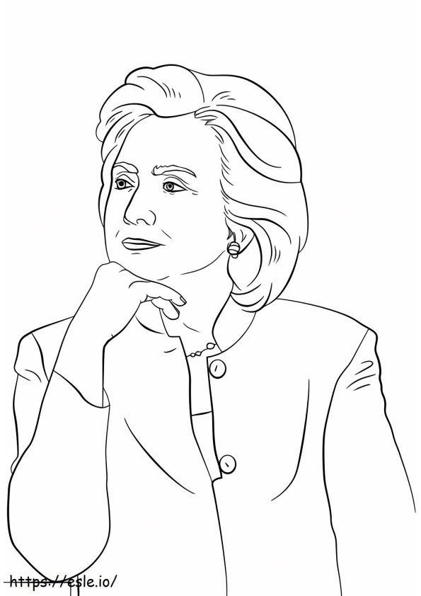  ヒラリー・クリントン ぬりえ - 塗り絵