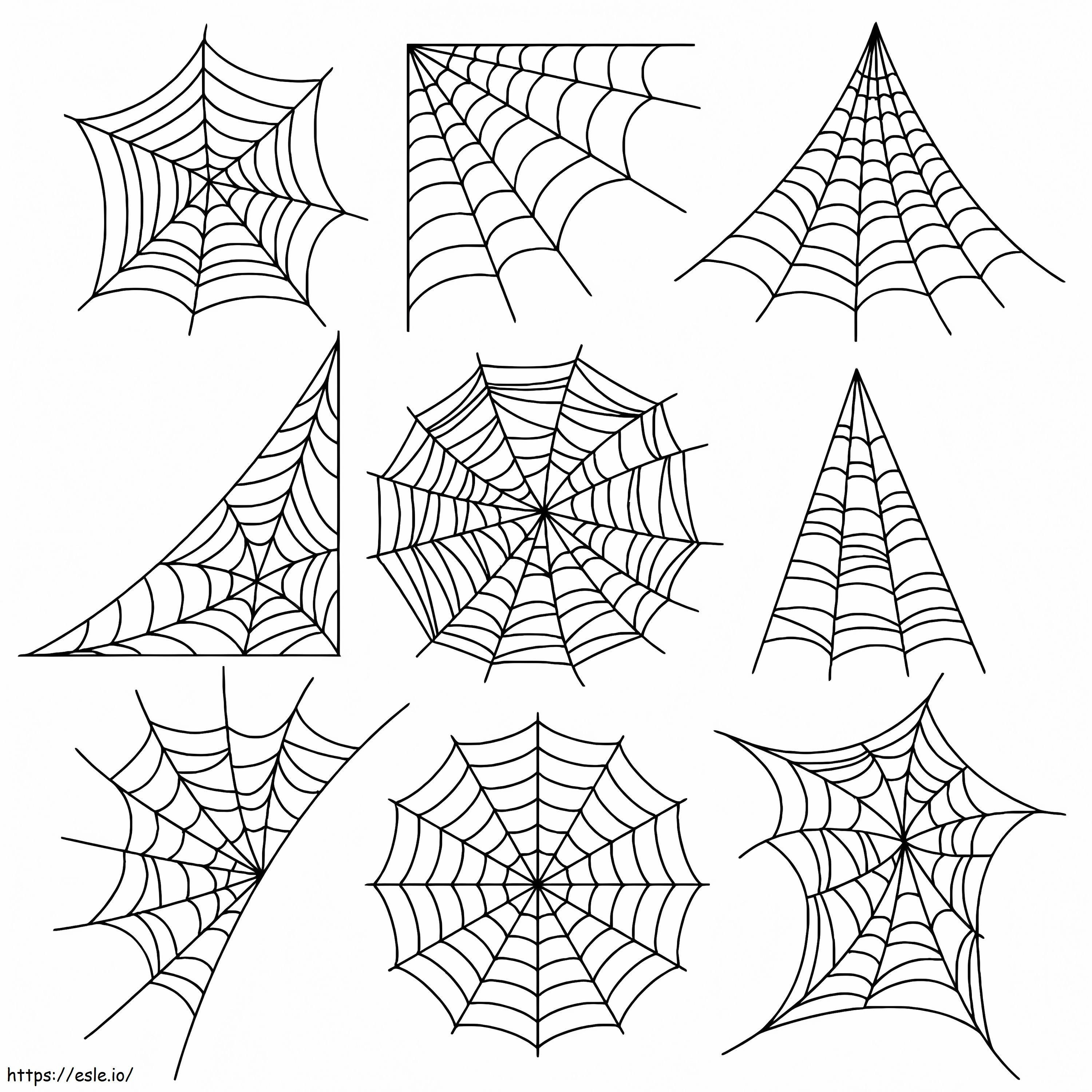 Spinnennetze ausmalbilder