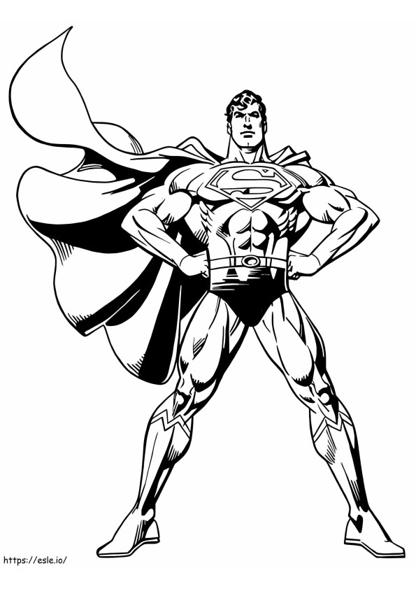 superman fuerte para colorear