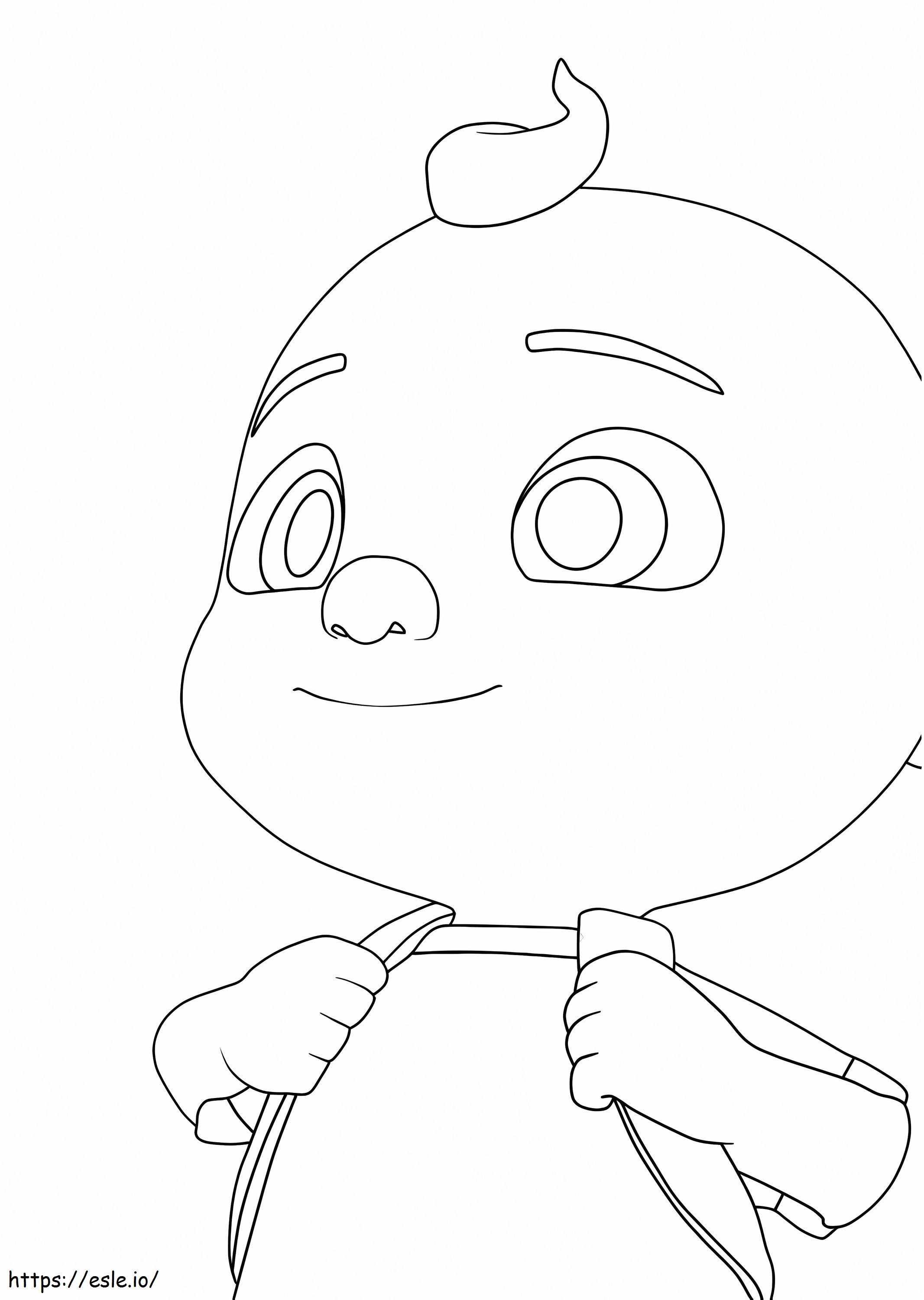 Little Johnny Goes To School Coloring Page