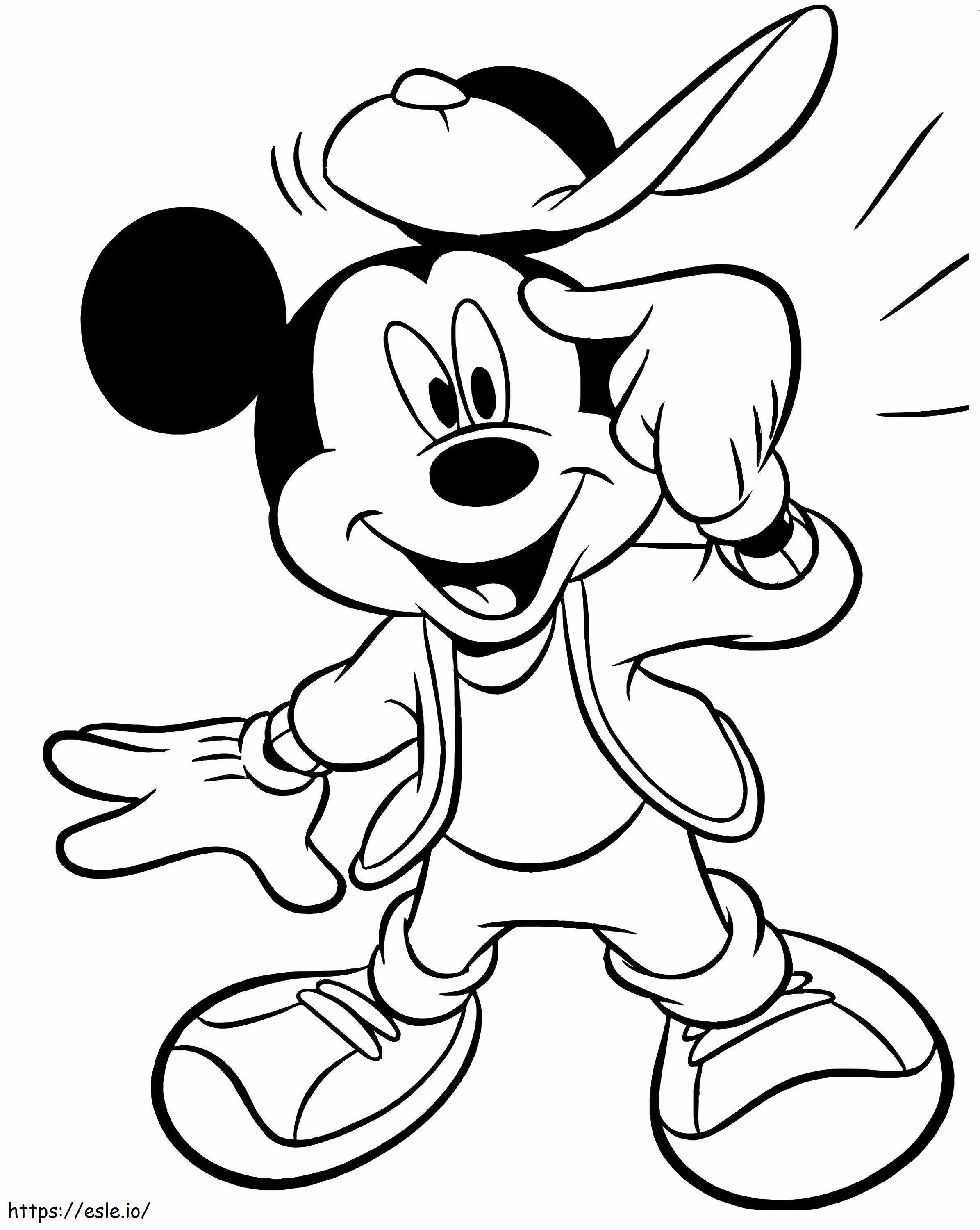 Mickey Mouse amuzant de colorat
