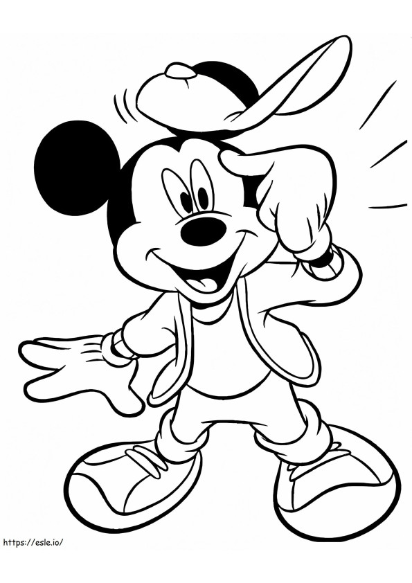 Mickey Mouse Grappig kleurplaat