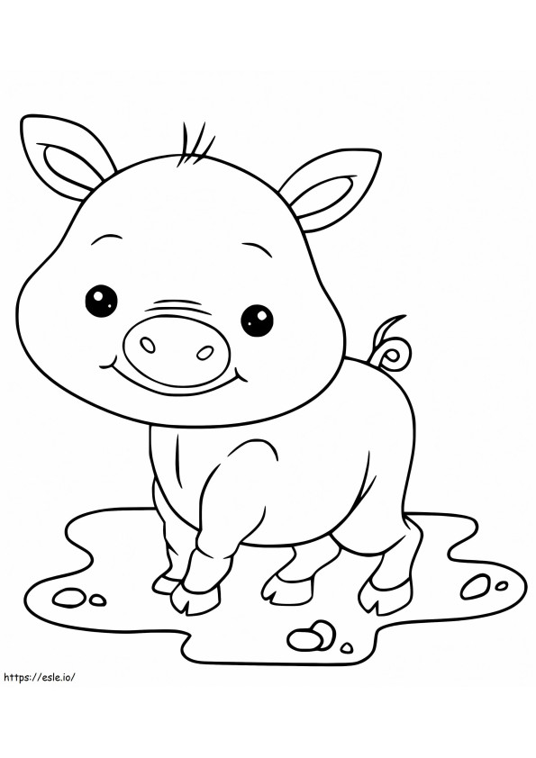 子豚 10 ぬりえ - 塗り絵
