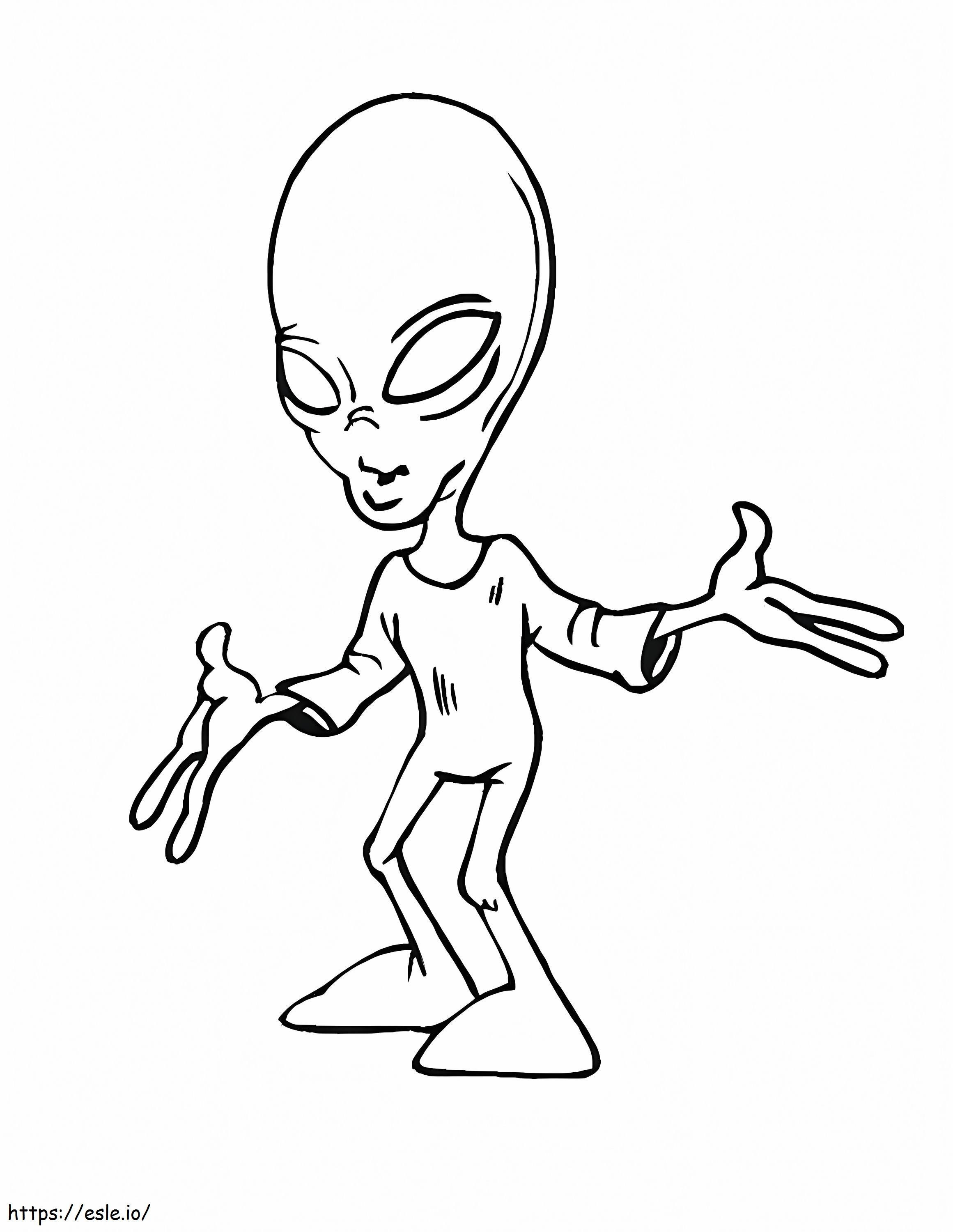 Normal Alien coloring page