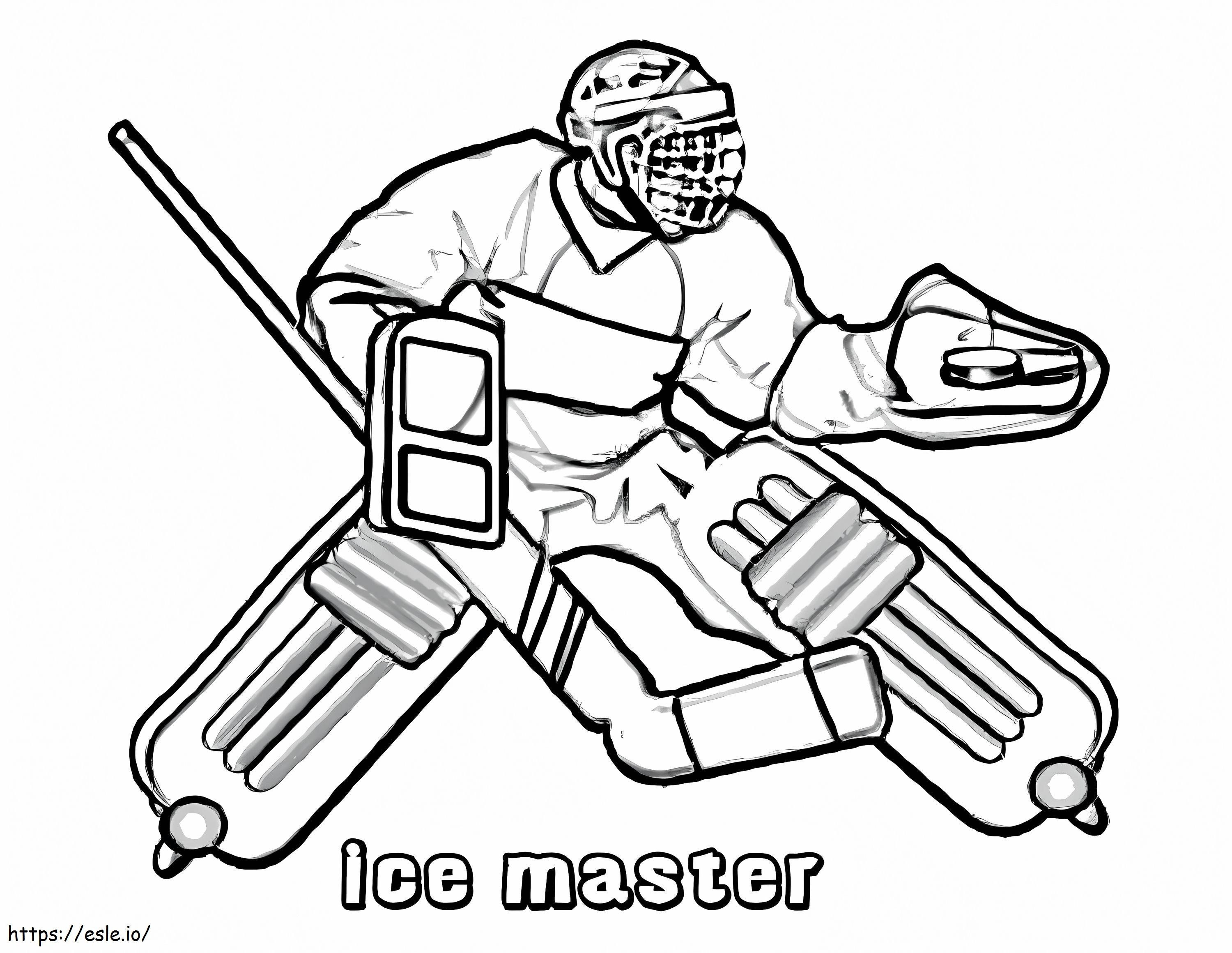 Maestro de hockey sobre hielo para colorear