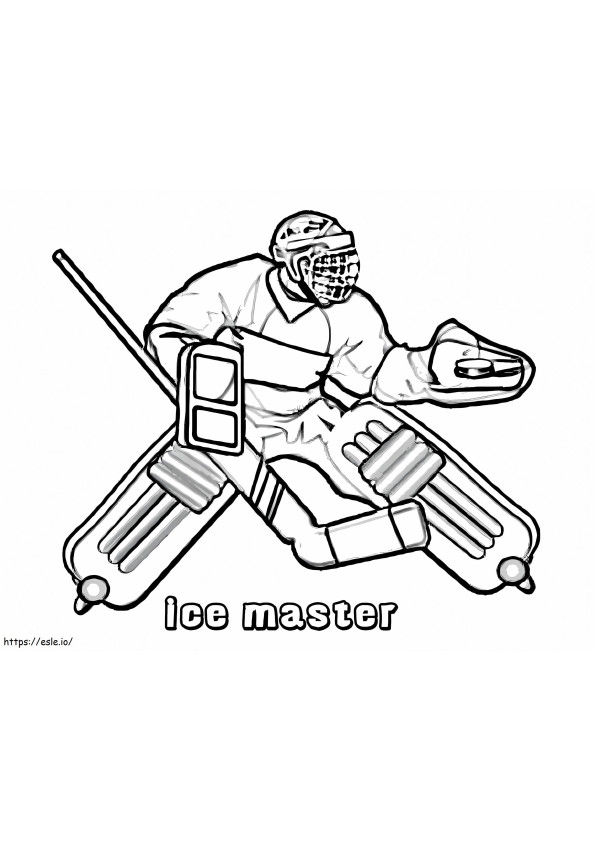 Coloriage Maître de hockey sur glace à imprimer dessin