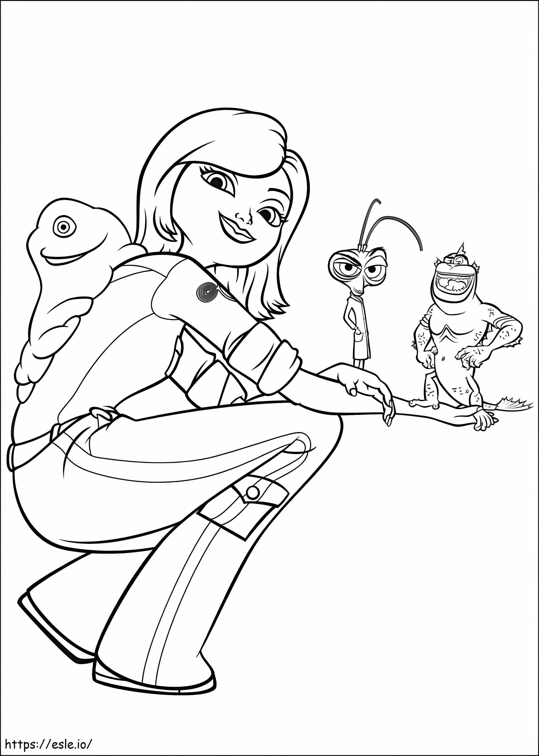 Print Monsters Vs Aliens coloring page
