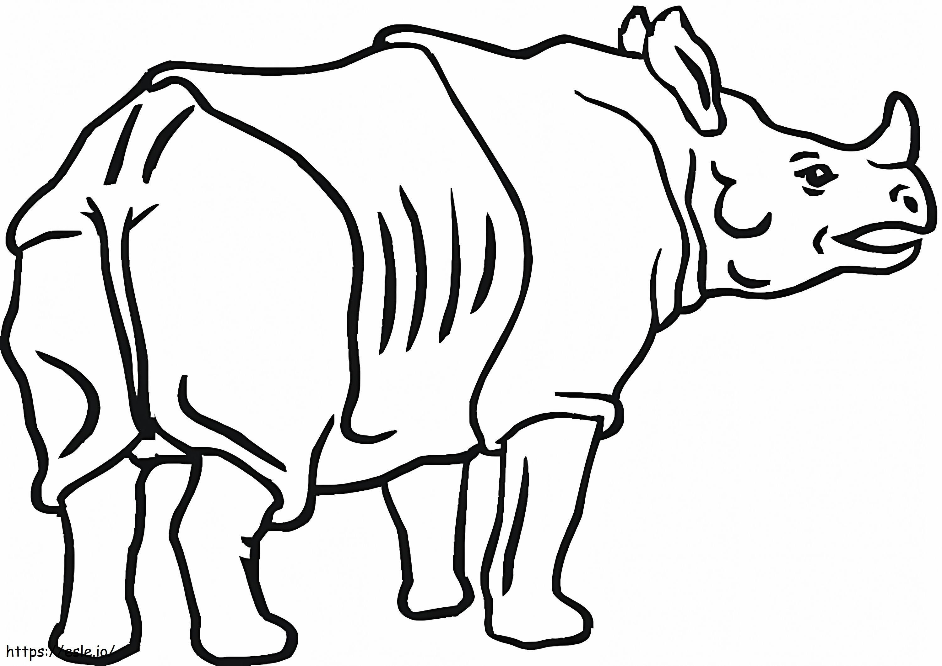 Coloriage Fesses de rhinocéros à imprimer dessin