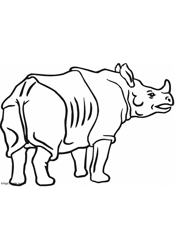Coloriage Fesses de rhinocéros à imprimer dessin