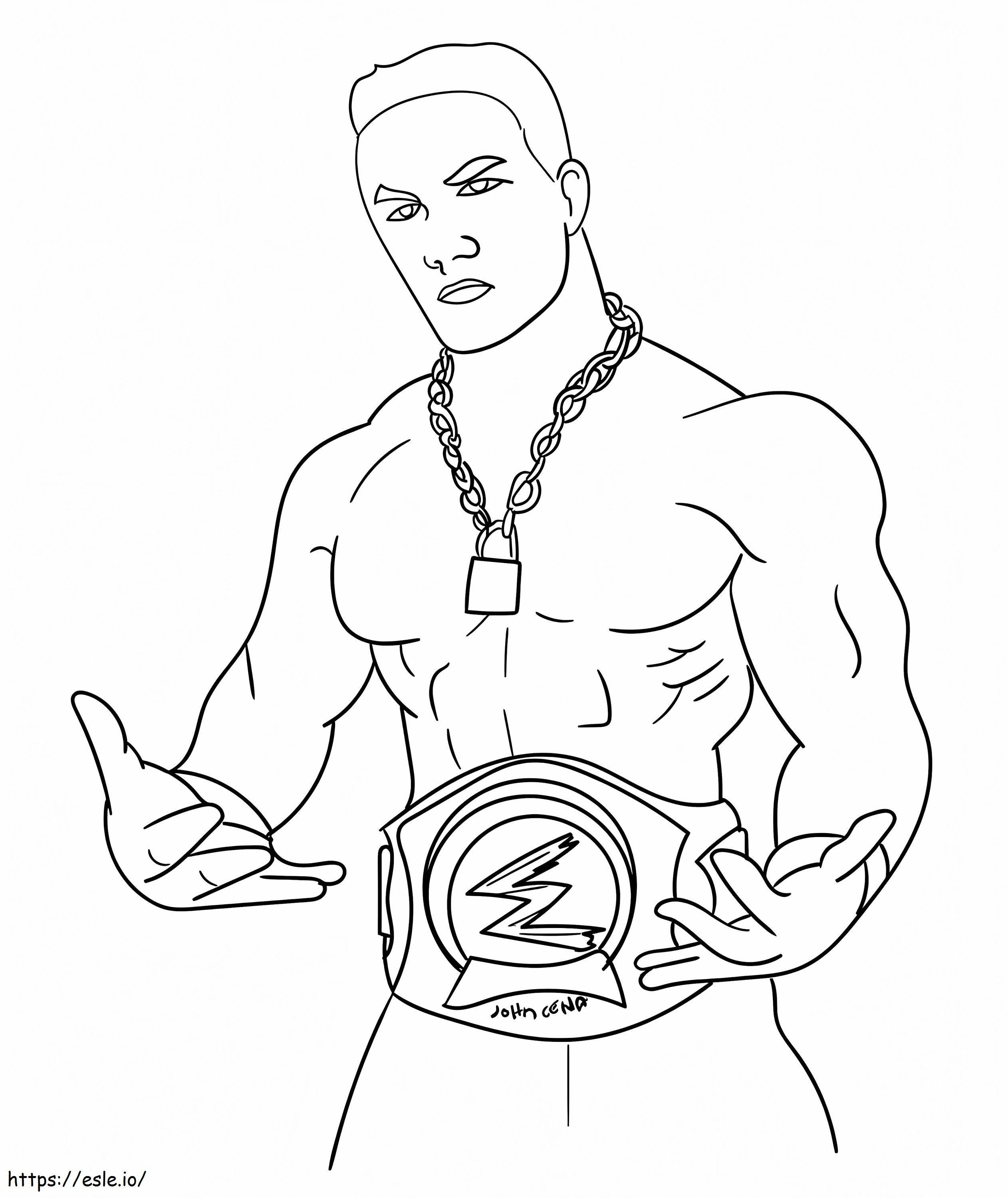 Free Printable John Cena coloring page