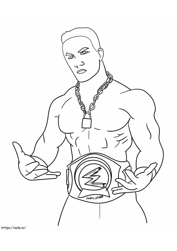 Free Printable John Cena coloring page