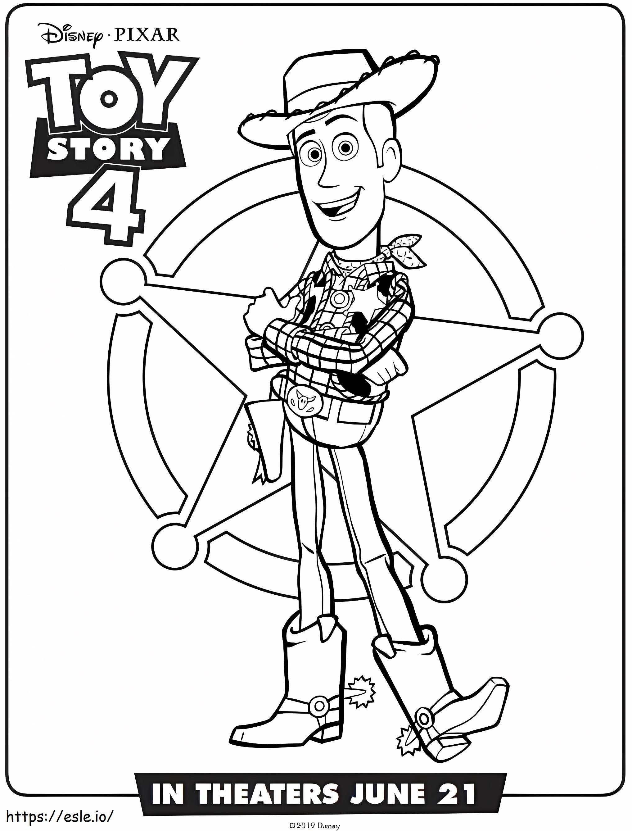 _Woody Toy Story 4 värityskuva