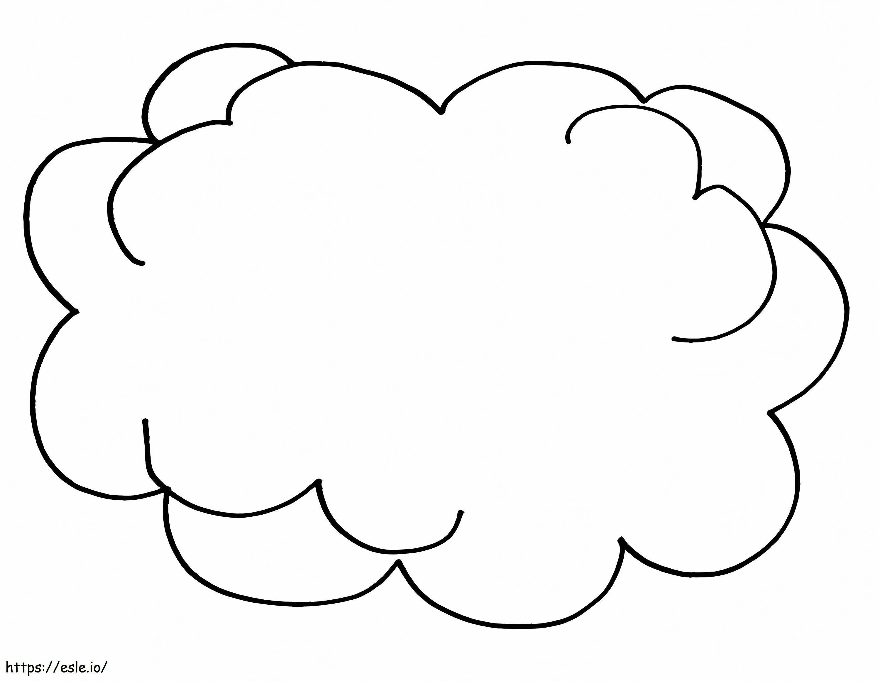 Easy Cloud coloring page