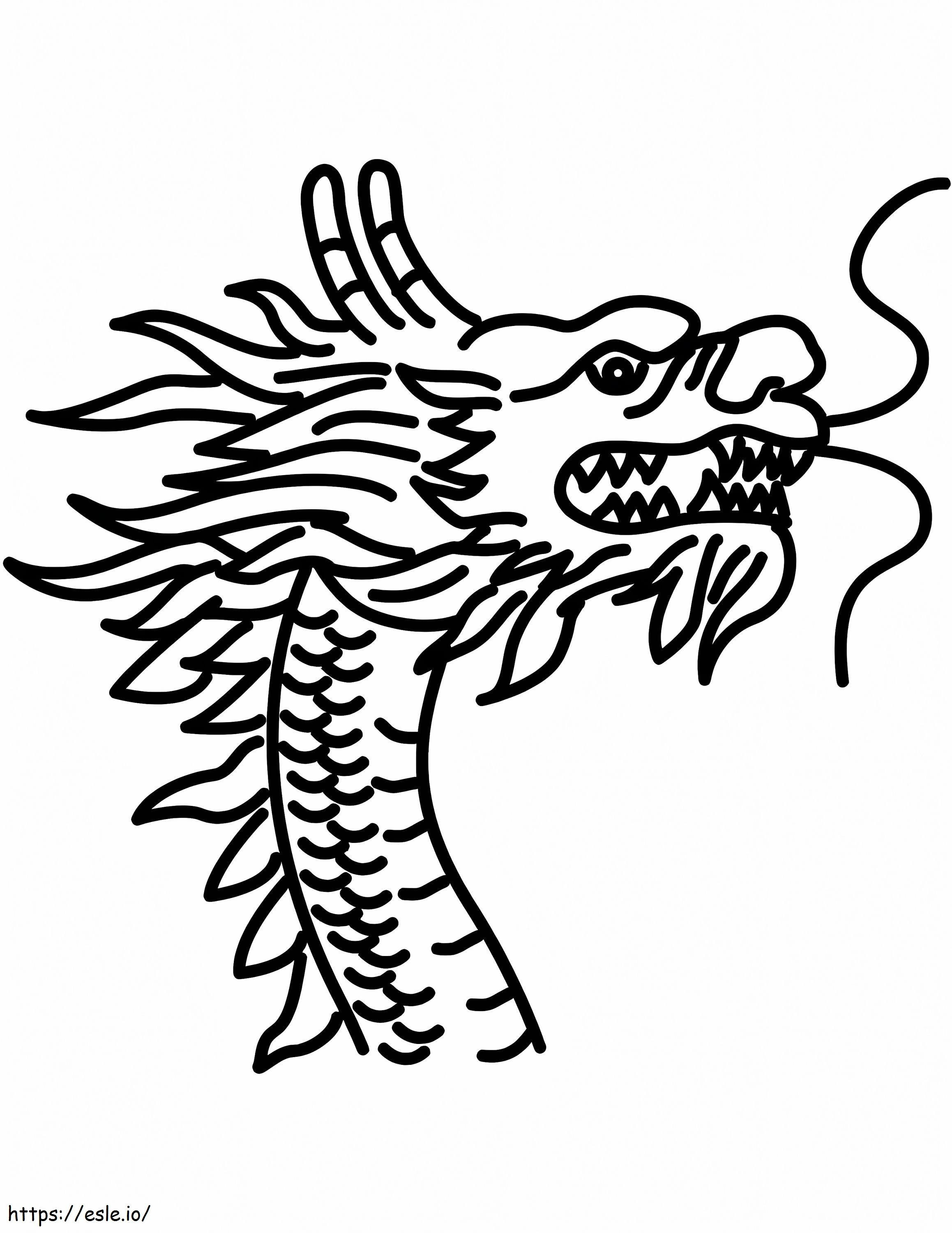 Chinesischer Drachenkopf ausmalbilder
