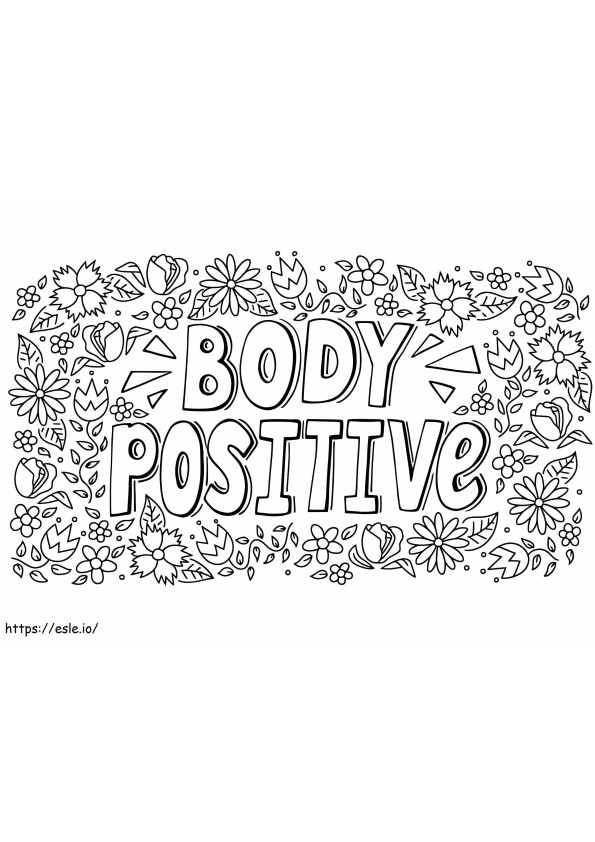 Body Positive coloring page