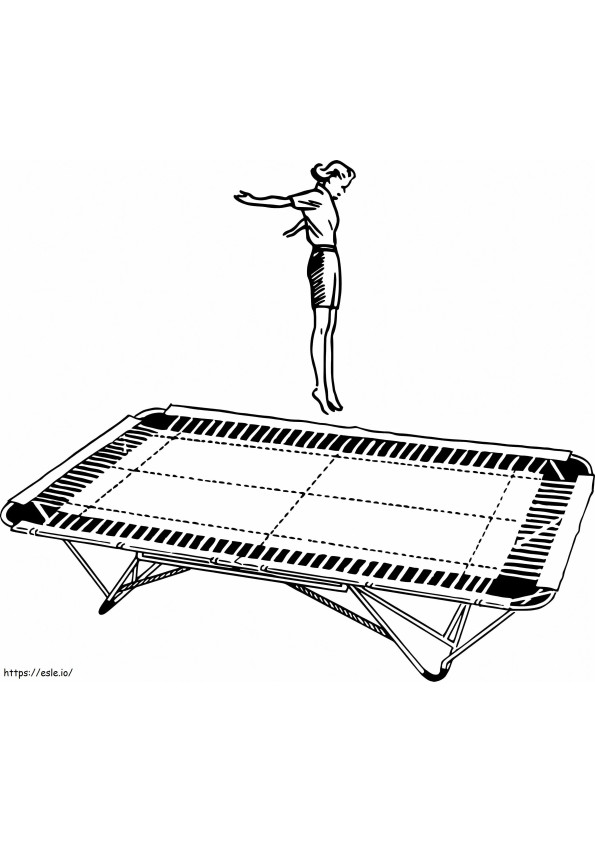 Vintage Trampolining coloring page