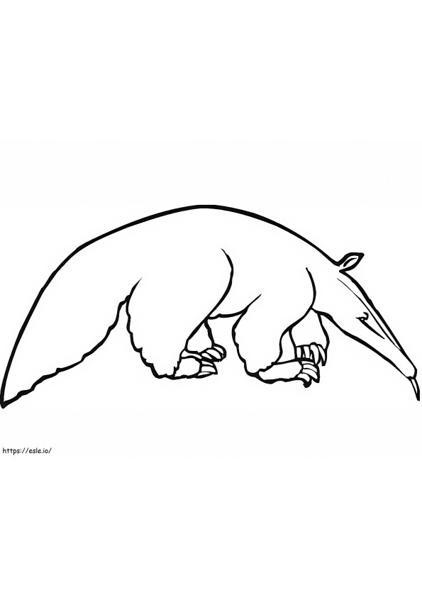 A Normal Aardvark coloring page