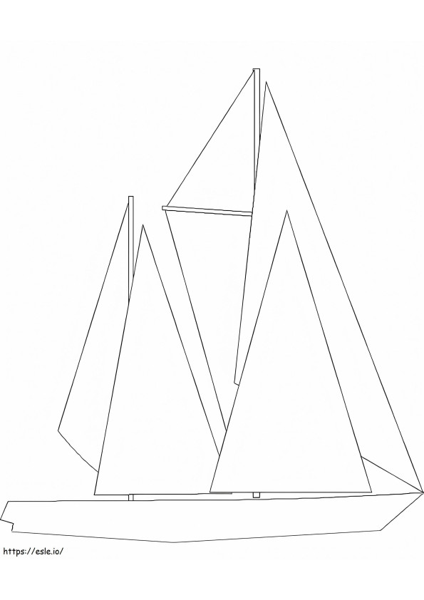 Easy Sailboat coloring page