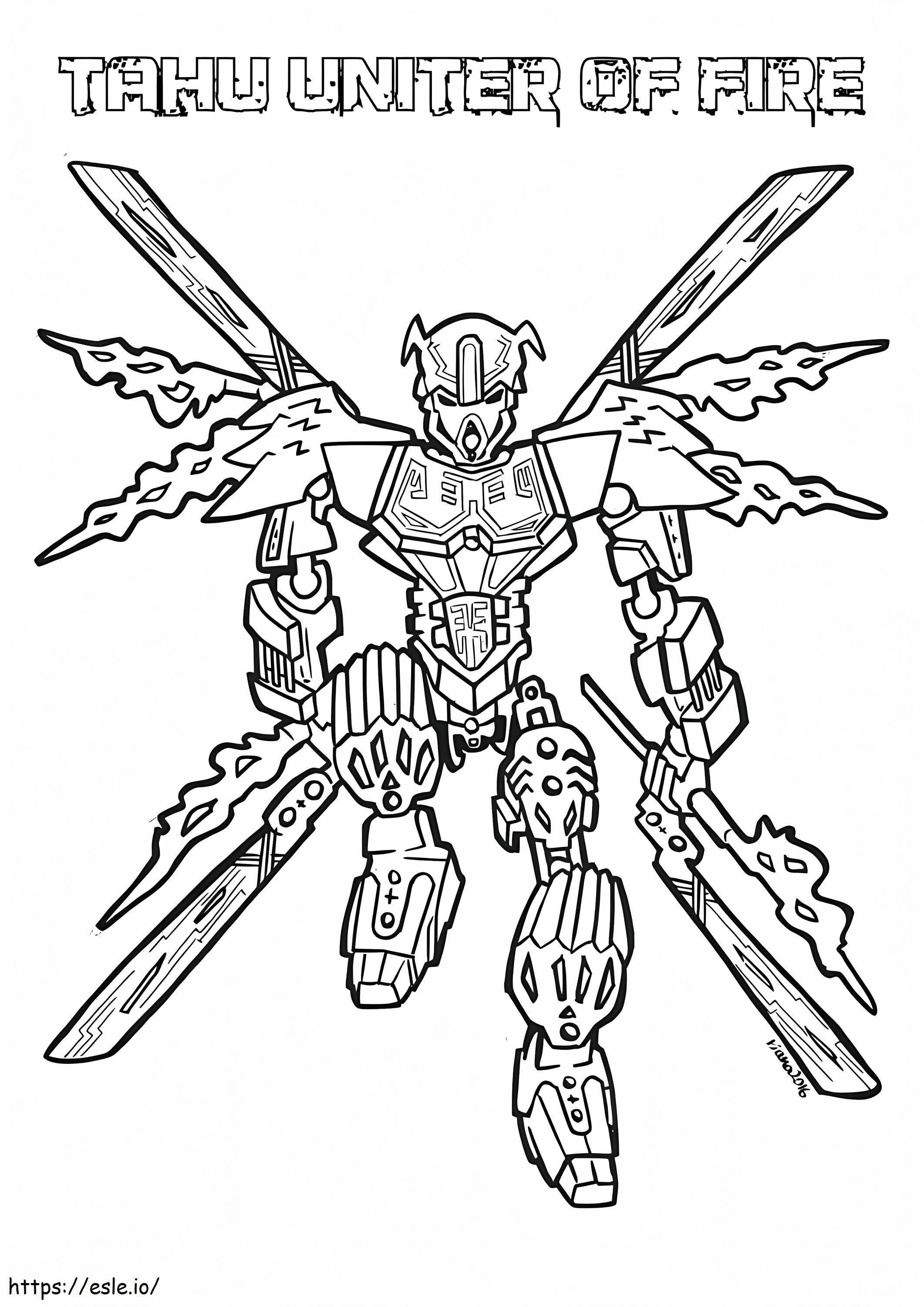 Know The Uniter Of Fire Bionicle coloring page