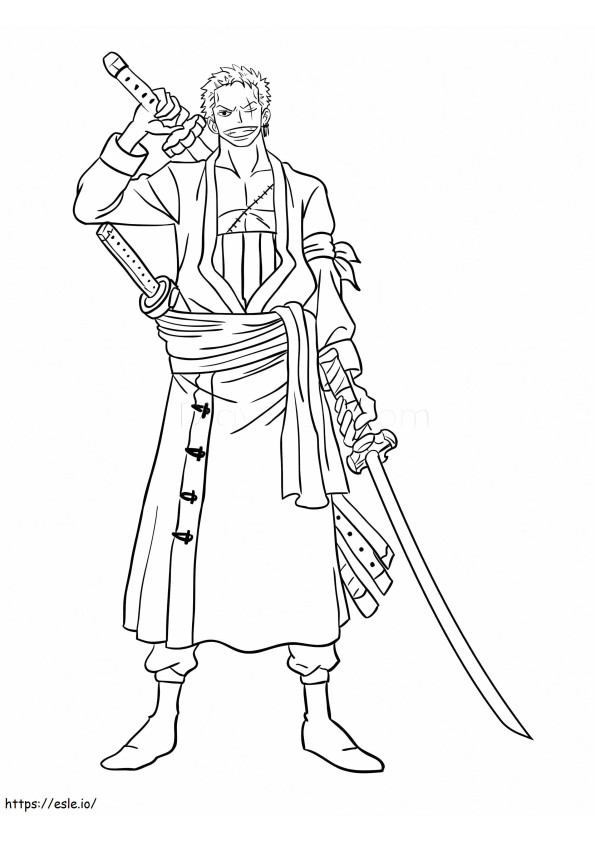 Genial Zoro coloring page