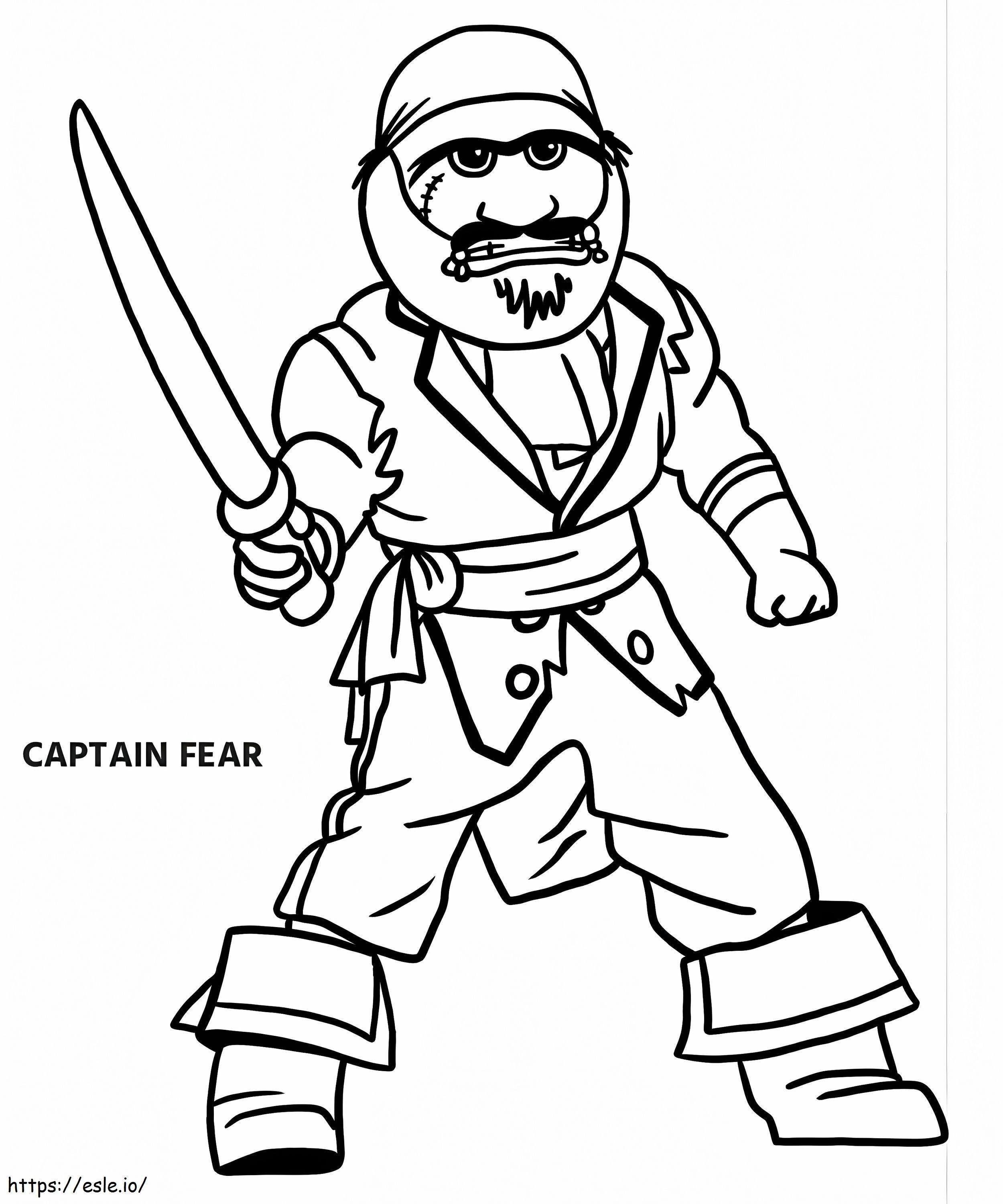 Coloriage Capitaine peur à imprimer dessin