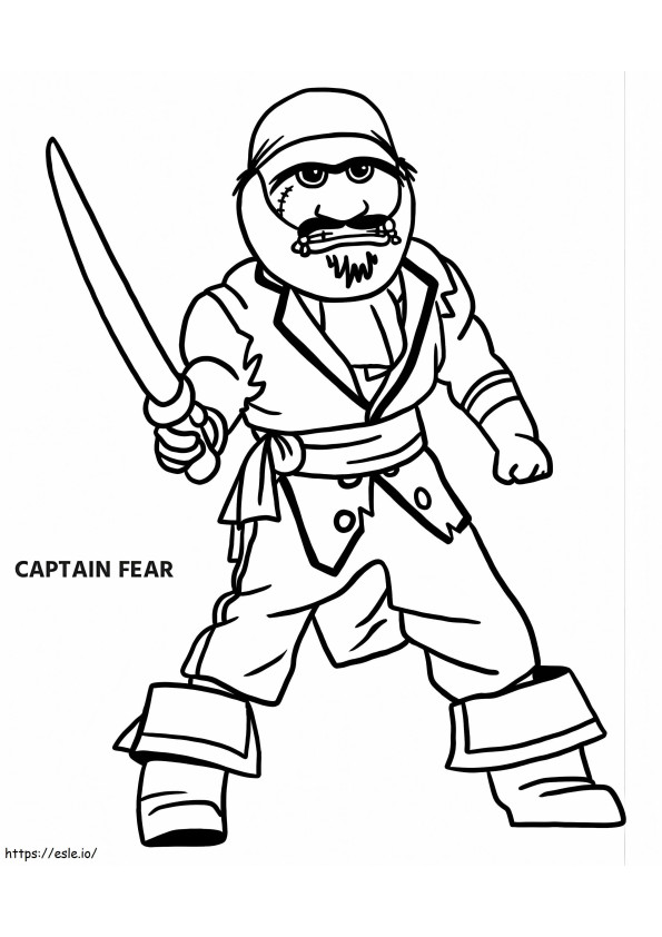 Coloriage Capitaine peur à imprimer dessin