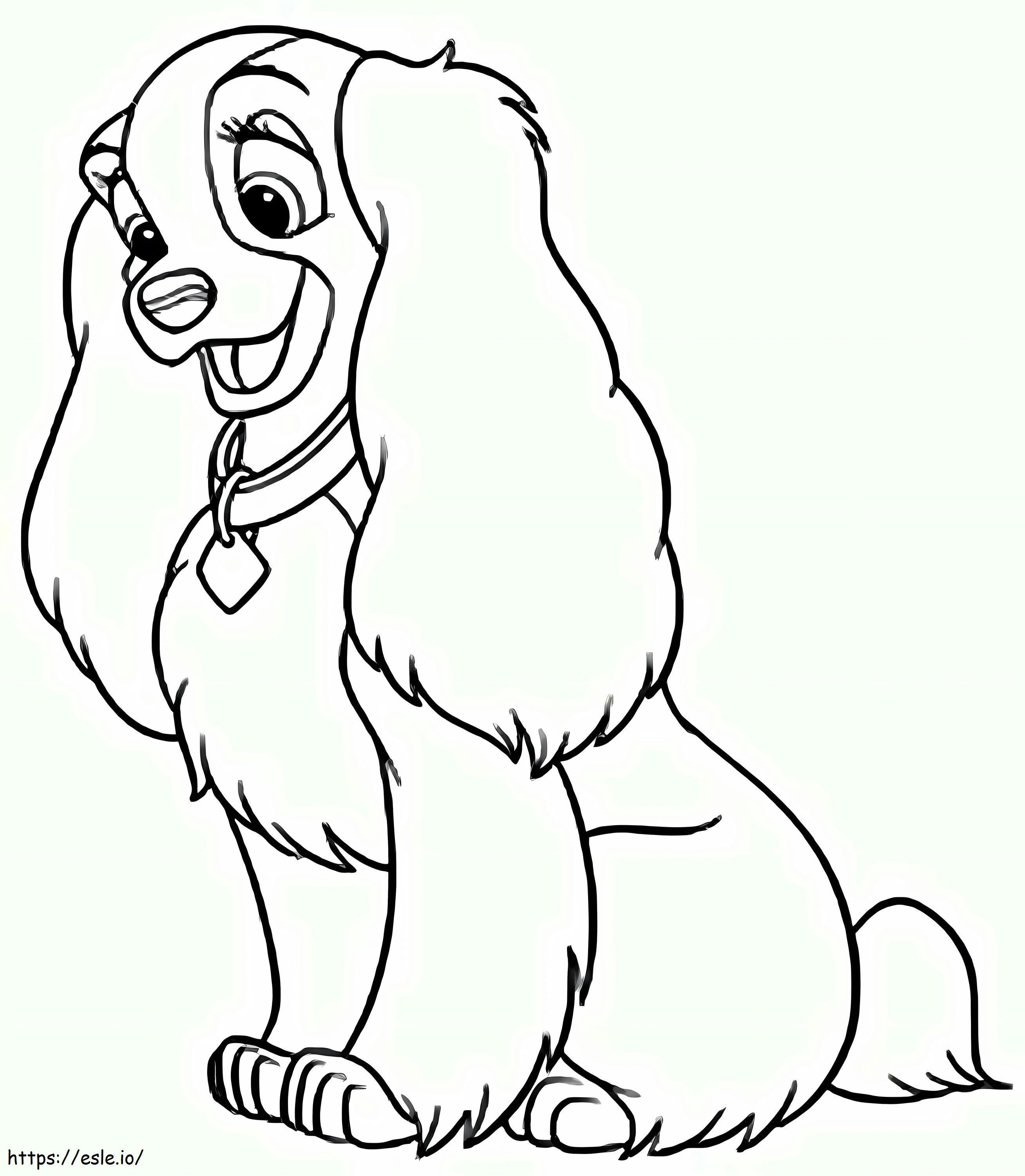 Disney Lady Dog coloring page