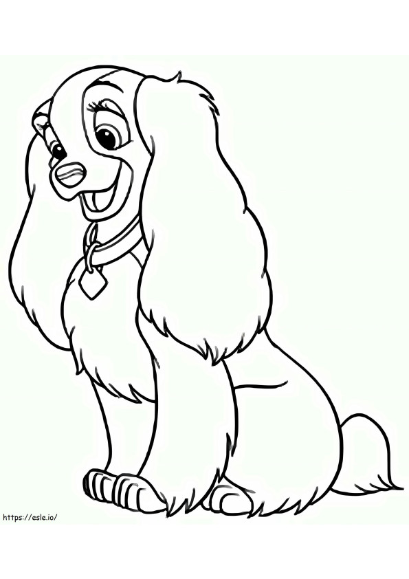 Disney Lady Dog de colorat