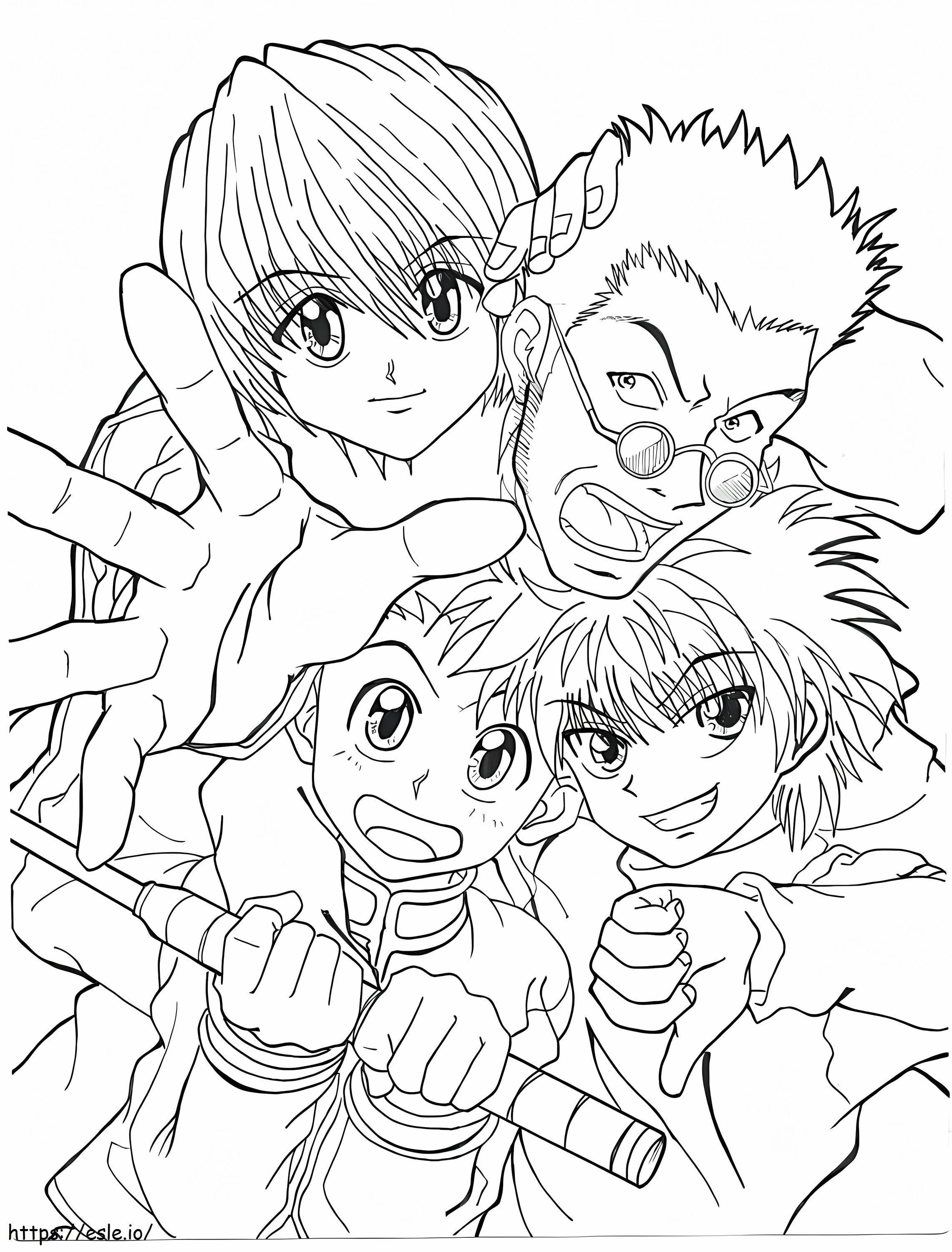 Hunter X Hunter Characters 3 coloring page