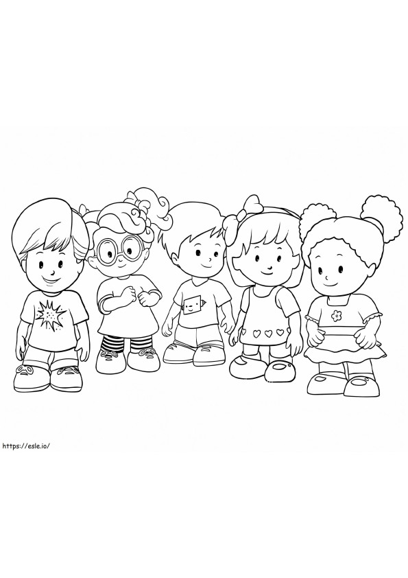Little People coloring page