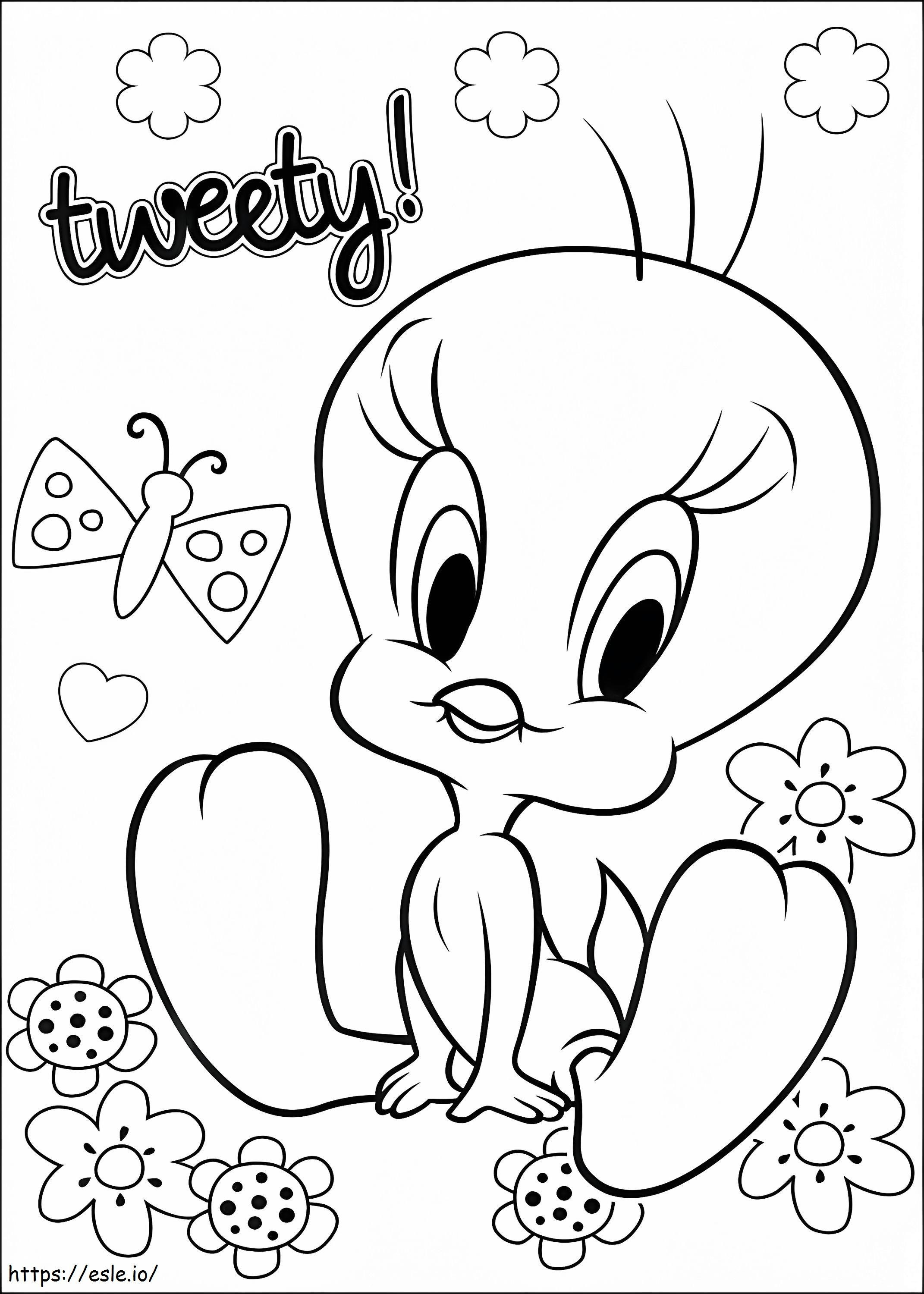 Tweety A4 coloring page
