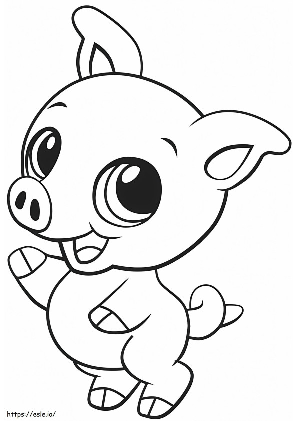 Cute Baby Pig coloring page