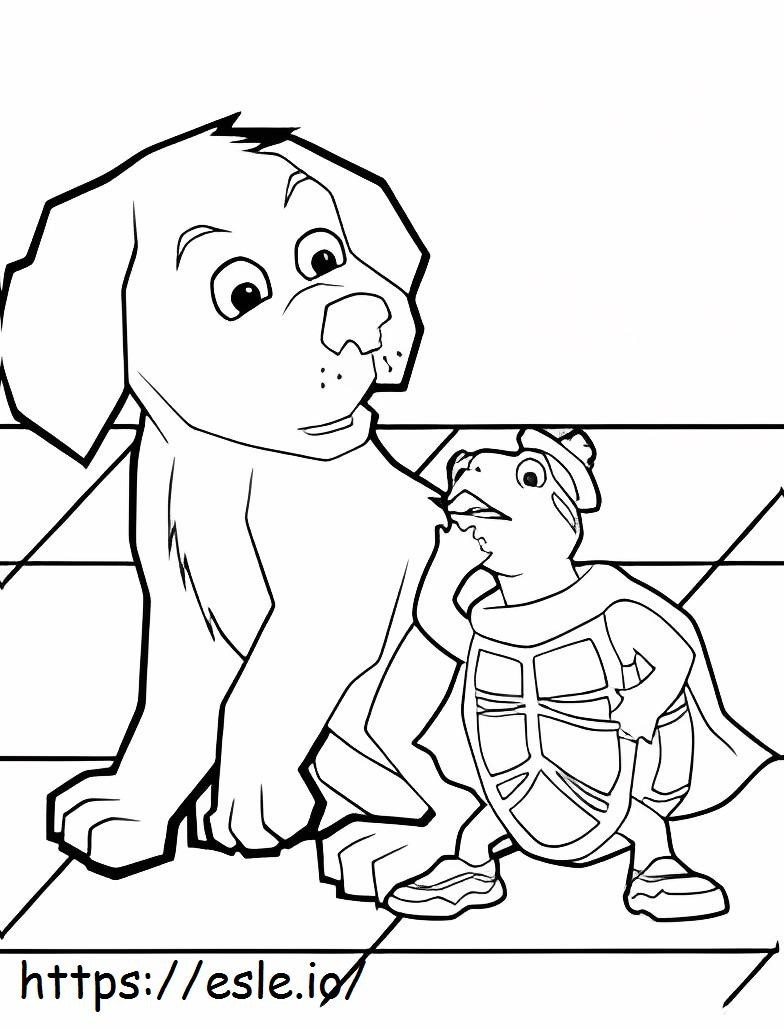 Tuck Tuck And Dog coloring page