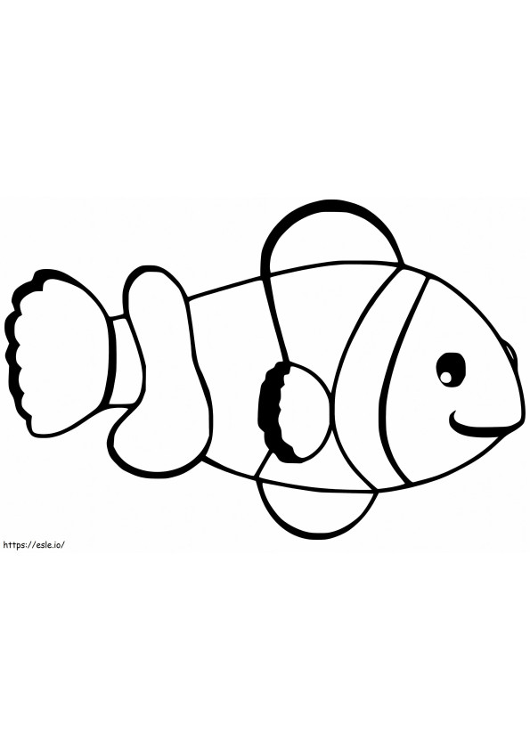 Printable Clownfish coloring page
