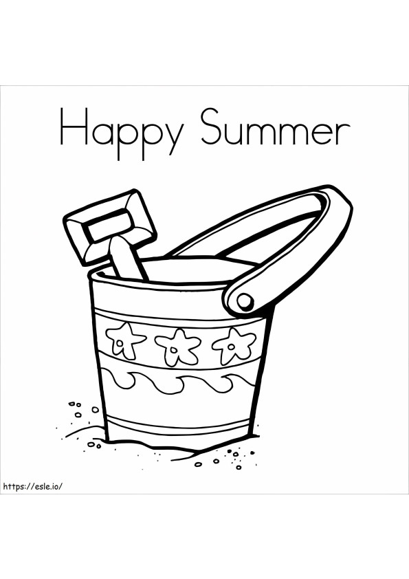 Happy Summer Coloring Page coloring page