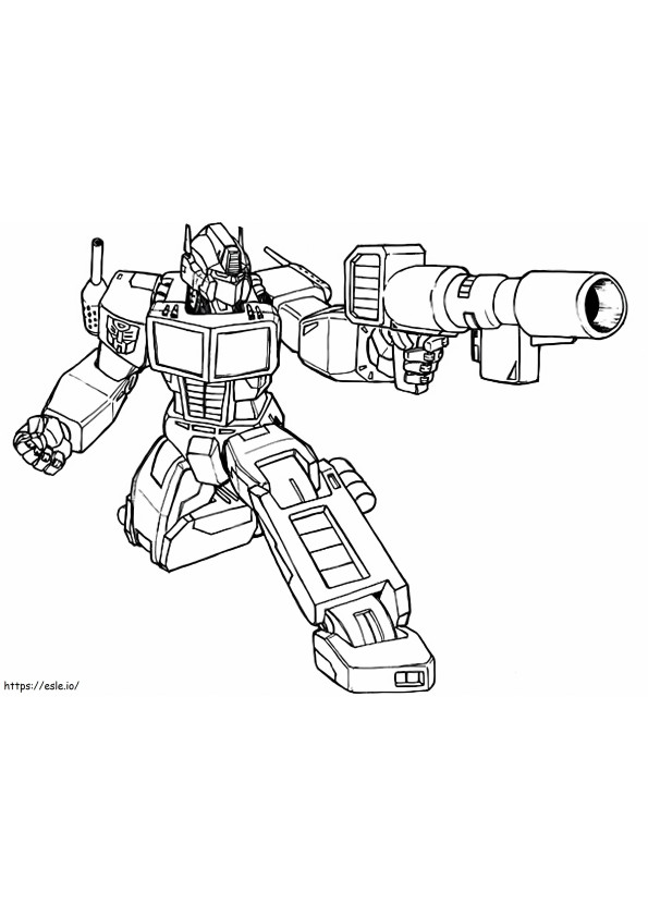 Coloriage Combat Optimus Prime à imprimer dessin