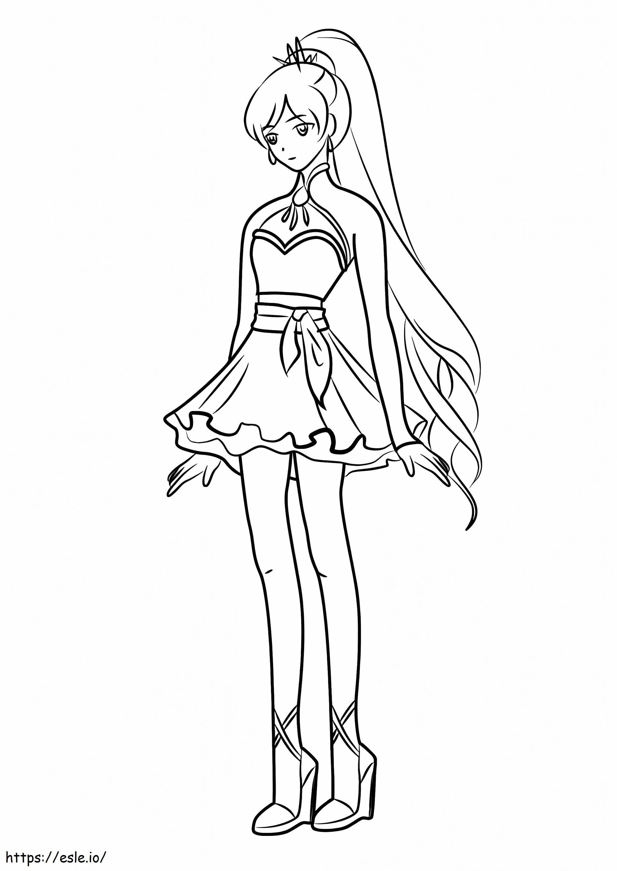 Weiss Schnee From RWBY coloring page