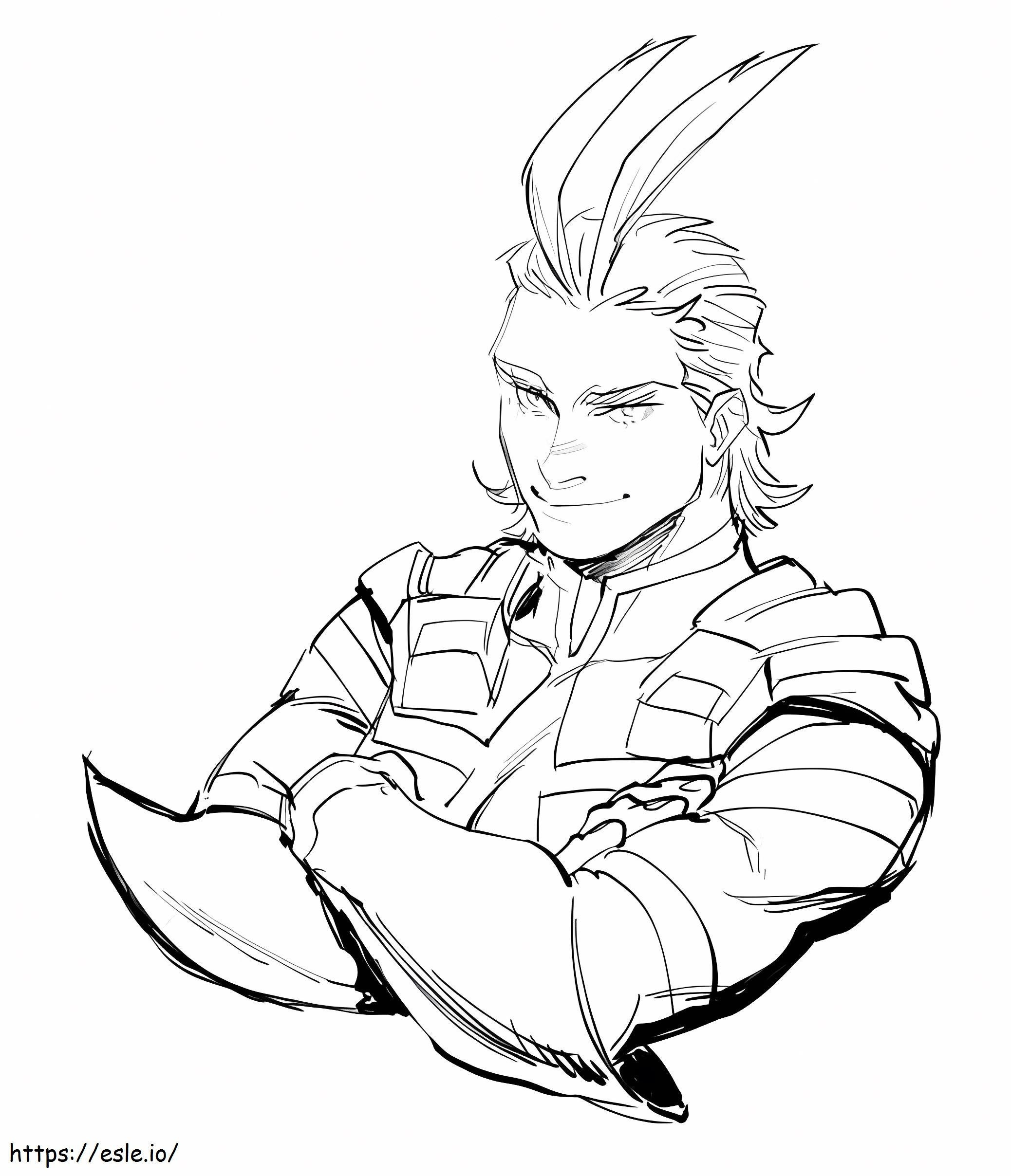 Face All Might coloring page