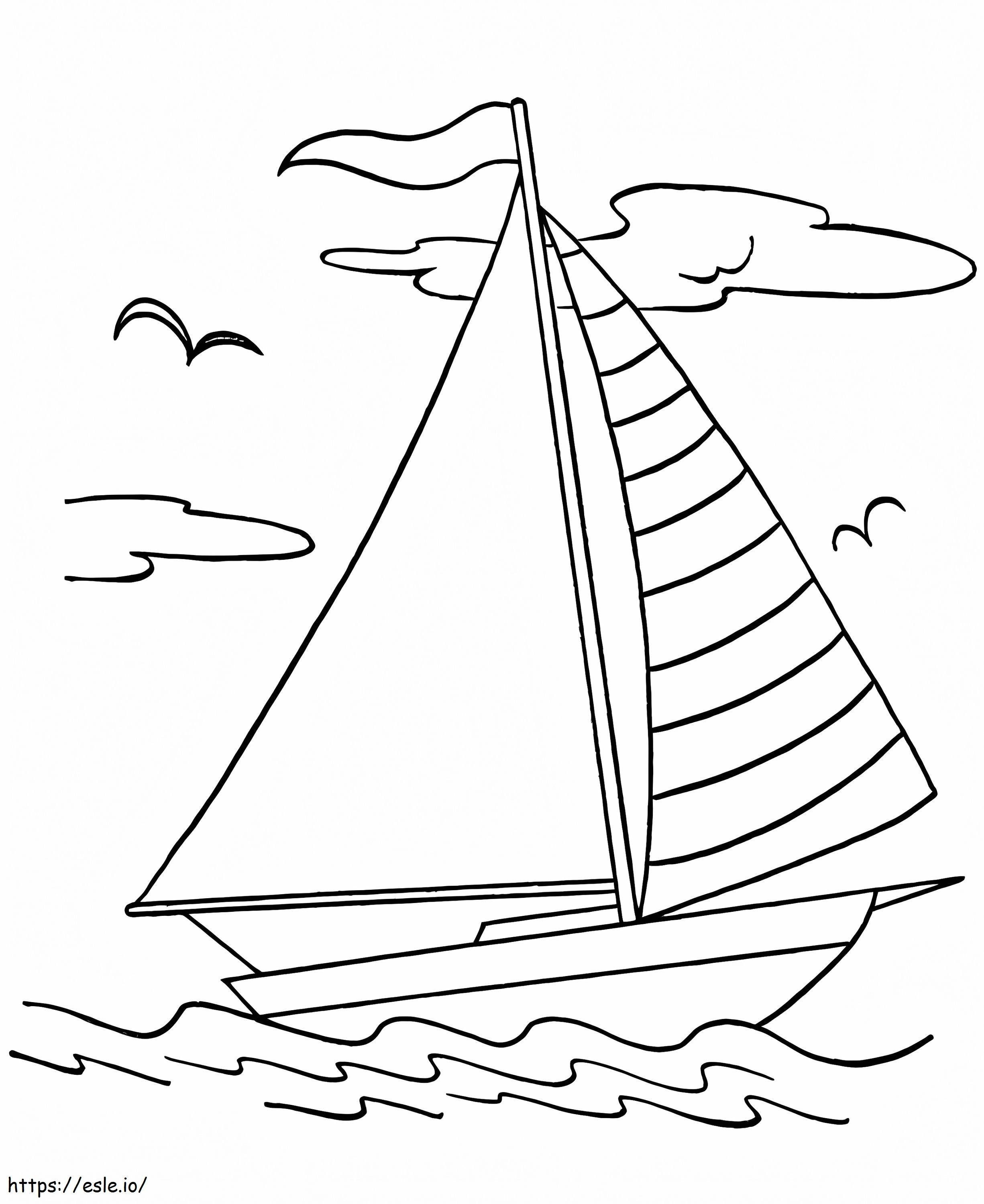 Free Boat coloring page