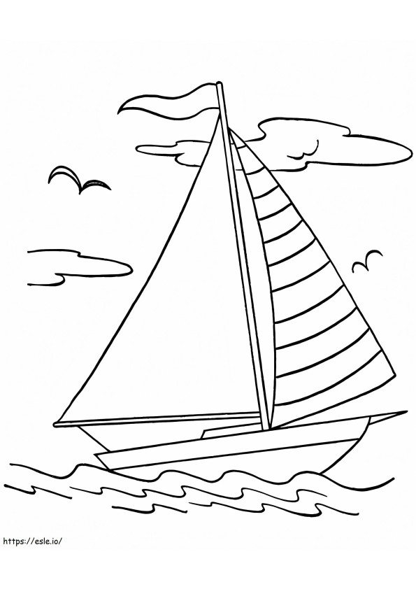 Free Boat coloring page
