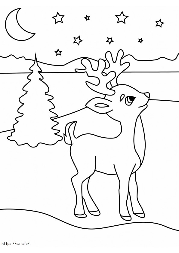 Amazing Reindeer coloring page