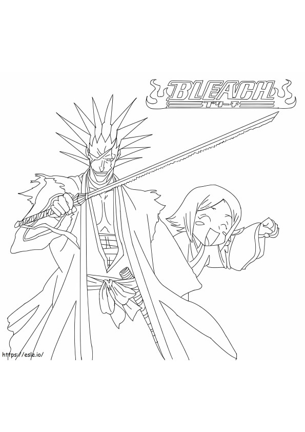 Zaraki Kenpachi And Yachiru coloring page