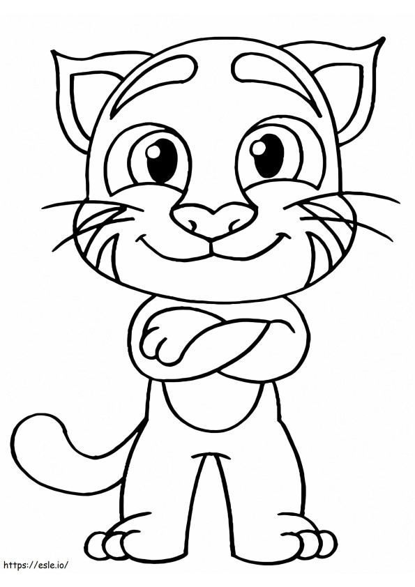 Cool Talking Tom coloring page