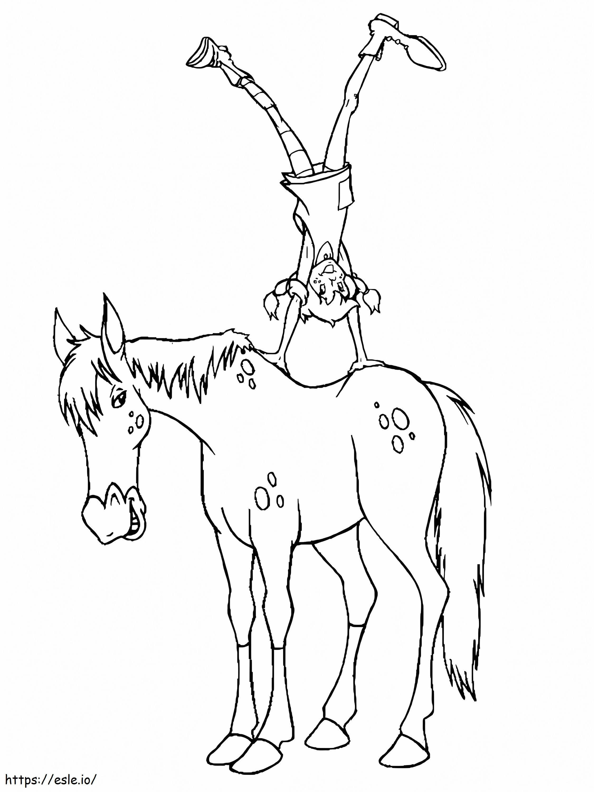 Funny Pippi Longstocking coloring page