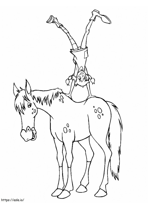 Funny Pippi Longstocking coloring page